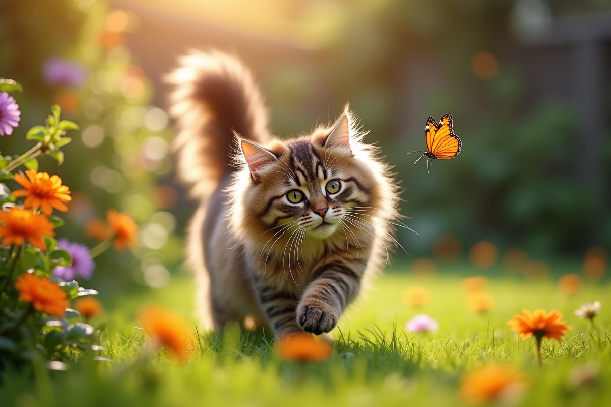 chat poil long